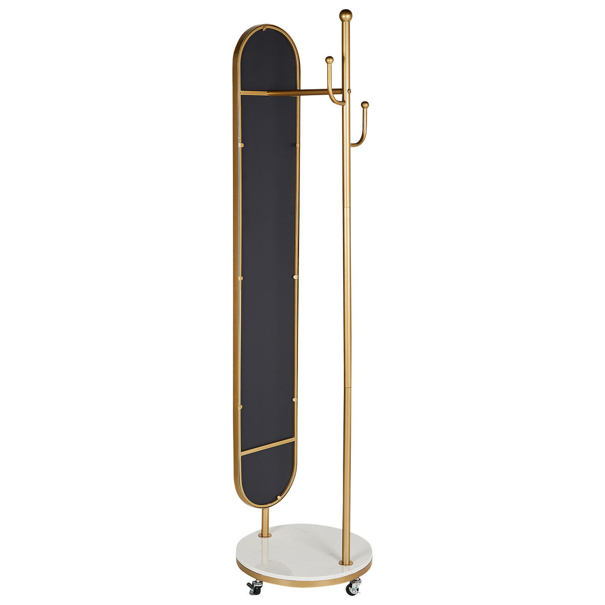 GARDEROBENSTÄNDER LORENA 172 cm Lorena - Goldfarben/Weiß, Metall (44/172/10cm) - Beliani