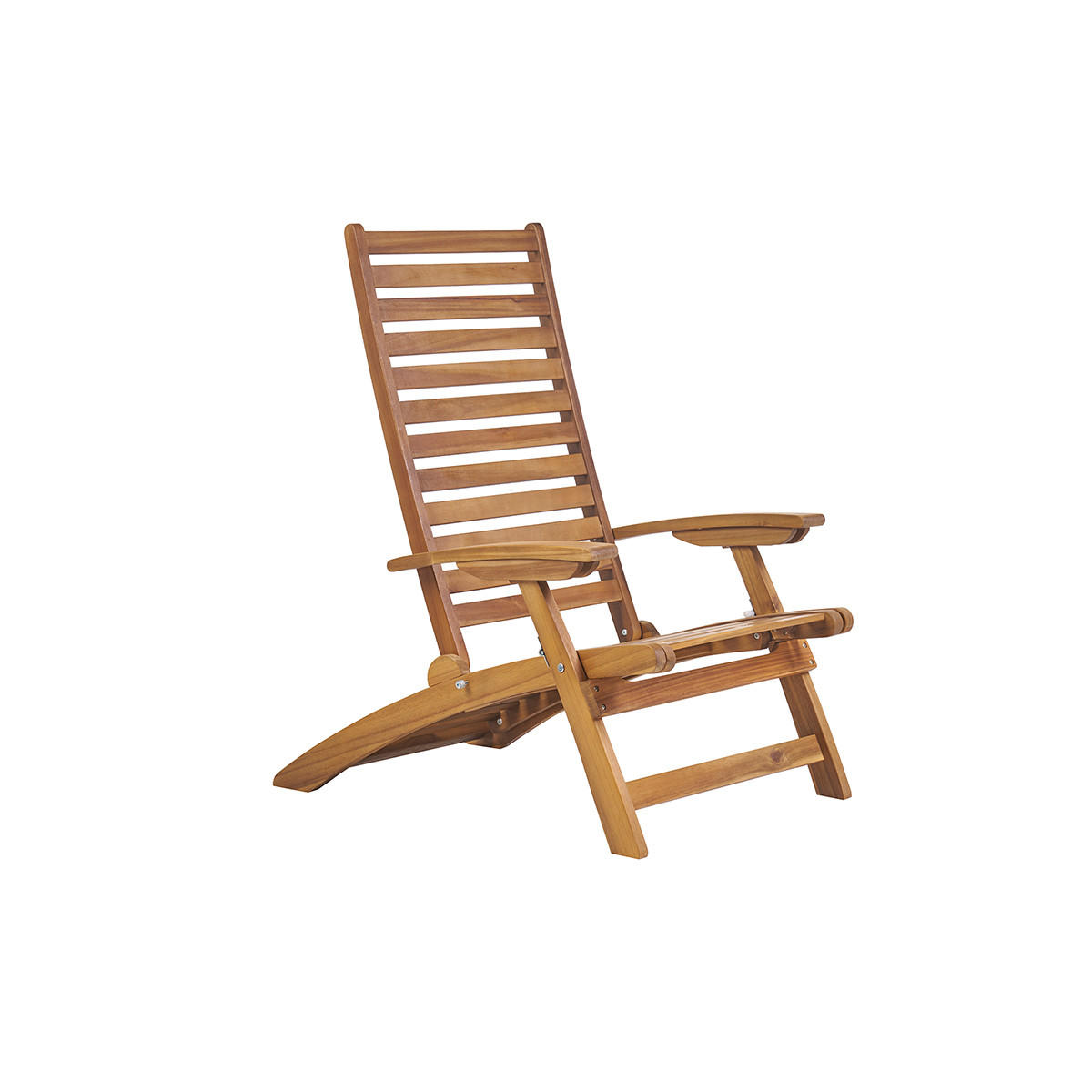 SONNENLIEGE 3 Positionen verstellbar Massivholz RIO - Naturfarben, Holz (62/107/145cm) - Miliboo