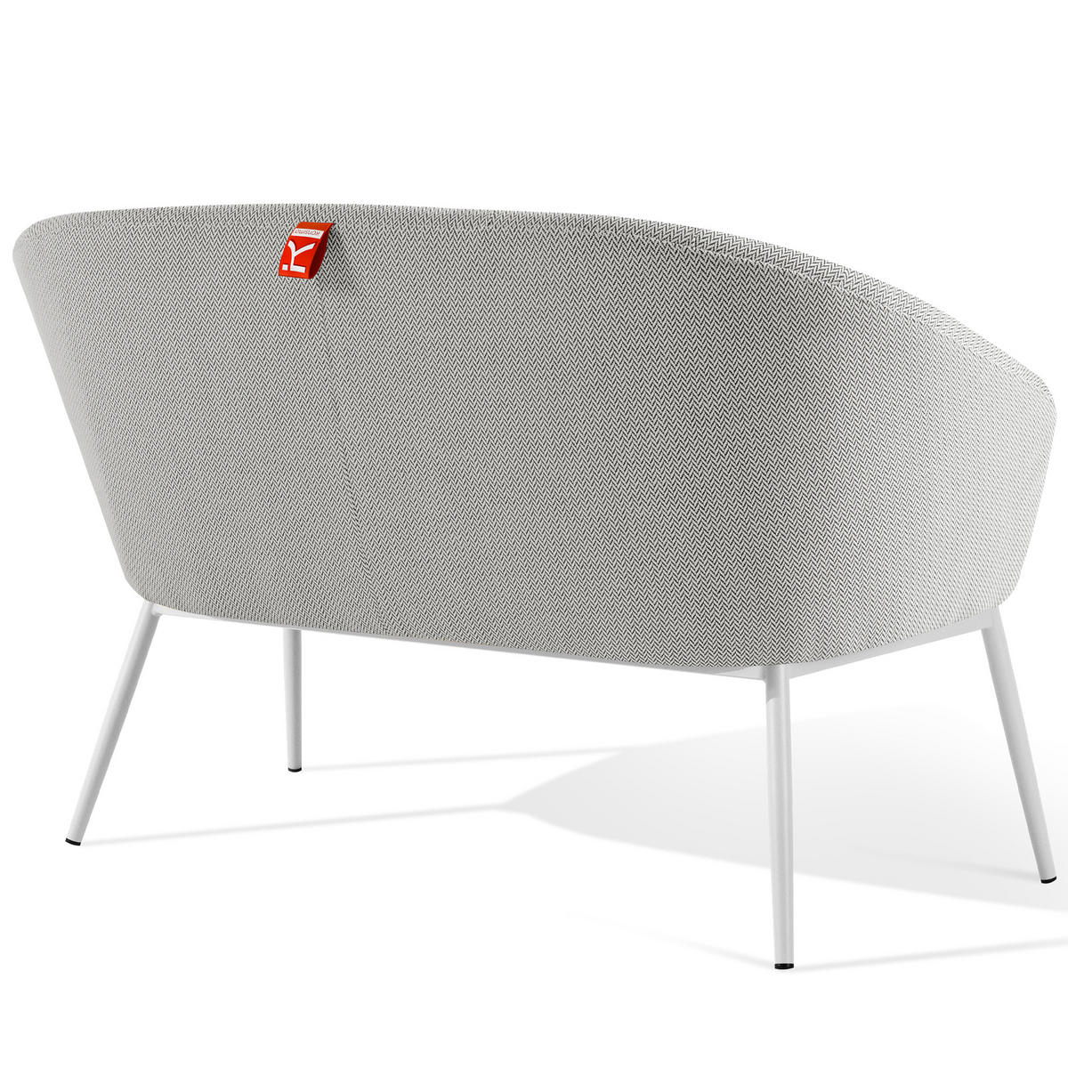 GARTENMÖBELSET SOLIS Gartenlounge-Set, hellgrau/weiß - Hellgrau, Textil/Metall - KONSIMO®