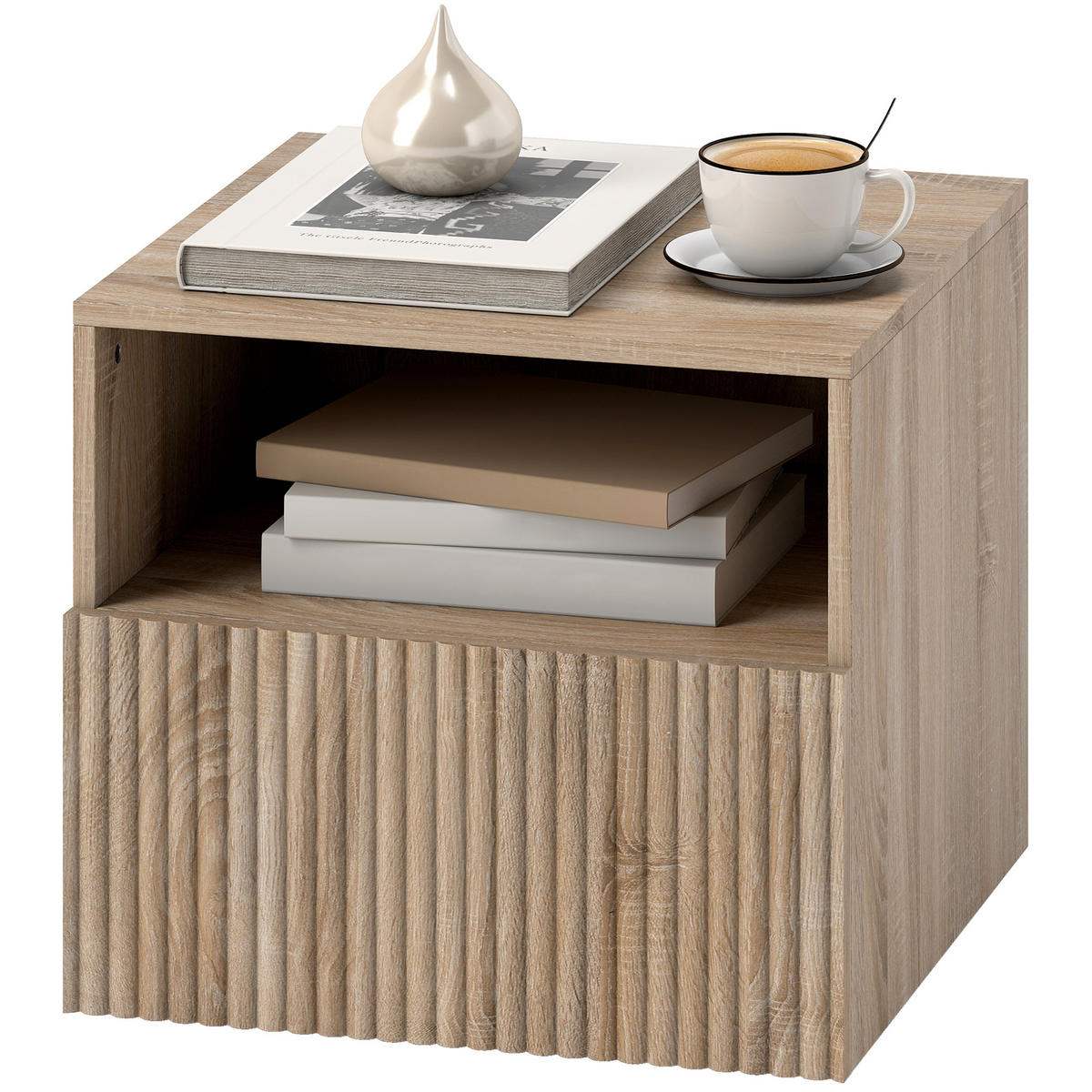 NACHTTISCH Naturfarben 39.5/40.0/35.0cm - Naturfarben, Holzwerkstoff (40/35/39.5cm)