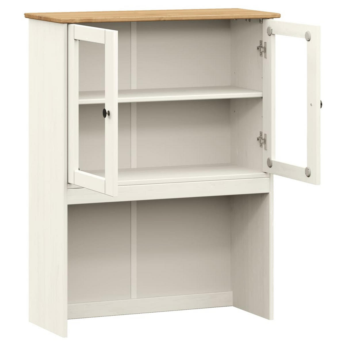 SIDEBOARD-AUFSATZ Vigo Weiss 78/30/100 Cm Massivholz Kiefer - Weiß, Holz (30/100/78cm) - vidaXL