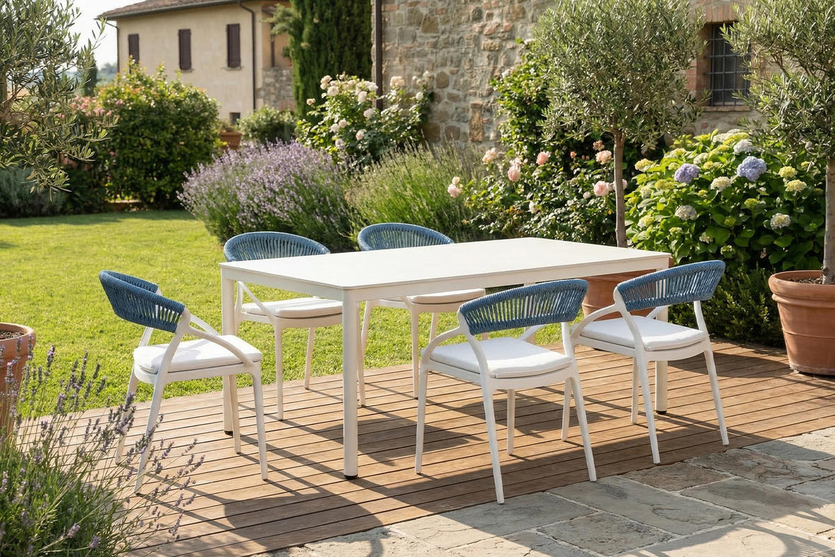 GARTENSTUHL KISO Blau Kunststoff Stapelbar (1er-Set) - Dunkelblau, Kunststoff (54/79/58cm) - KAWOLA