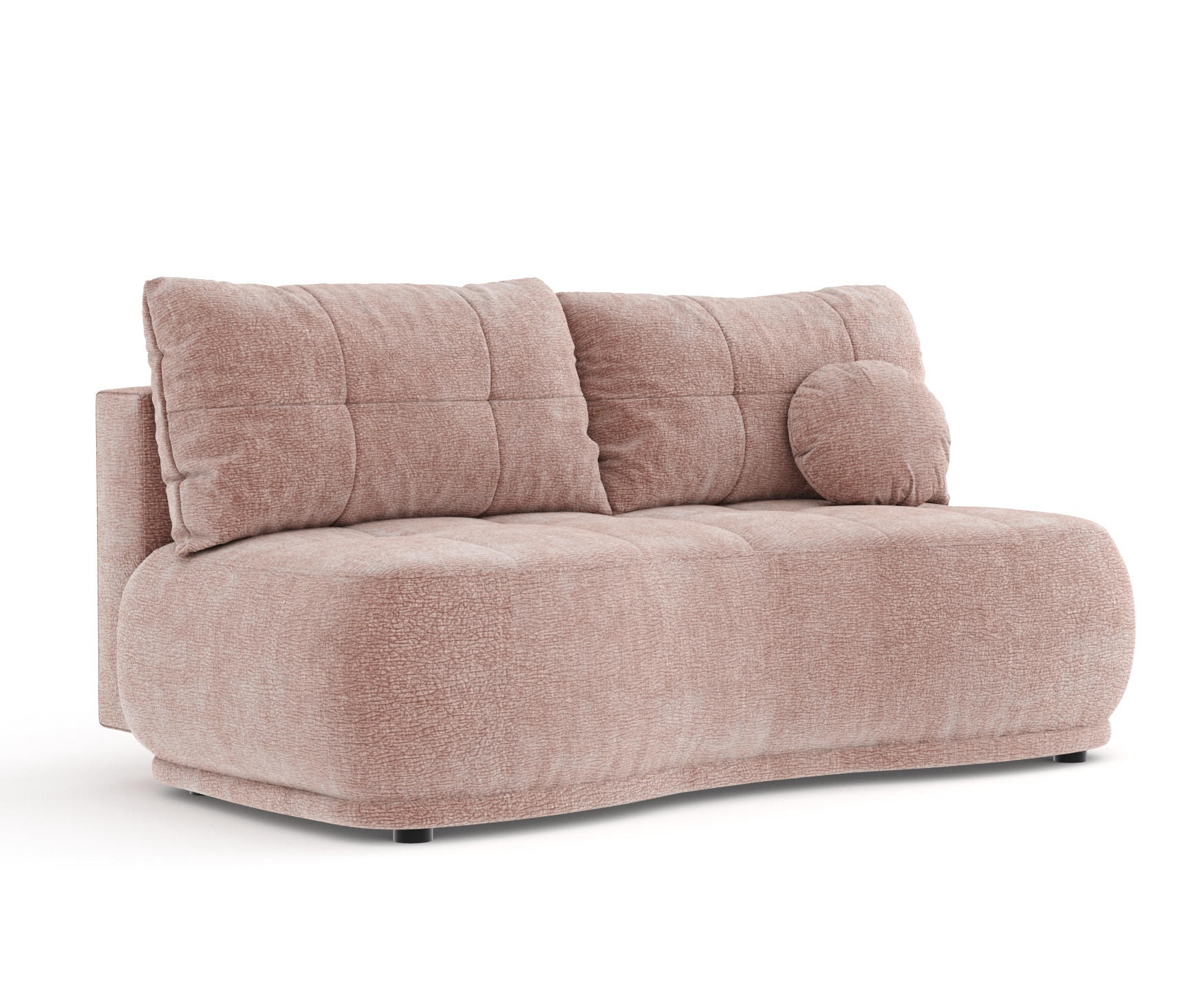 SCHLAFSOFA Cirrus Rosa Chenille - Schwarz/Rosa, Holz/Holzwerkstoff (206/95/105cm) - Maison de Reve