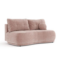 SCHLAFSOFA Cirrus Rosa Chenille - Schwarz/Rosa, Holz/Holzwerkstoff (206/95/105cm) - Maison de Reve