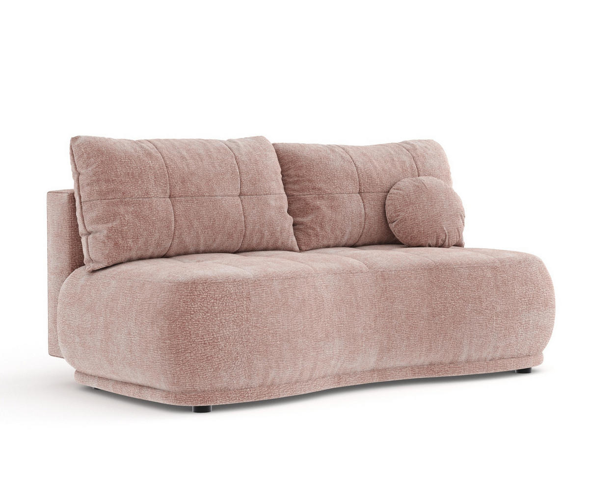 SCHLAFSOFA Cirrus Rosa Chenille - Schwarz/Rosa, Holz/Holzwerkstoff (206/95/105cm) - Maison de Reve