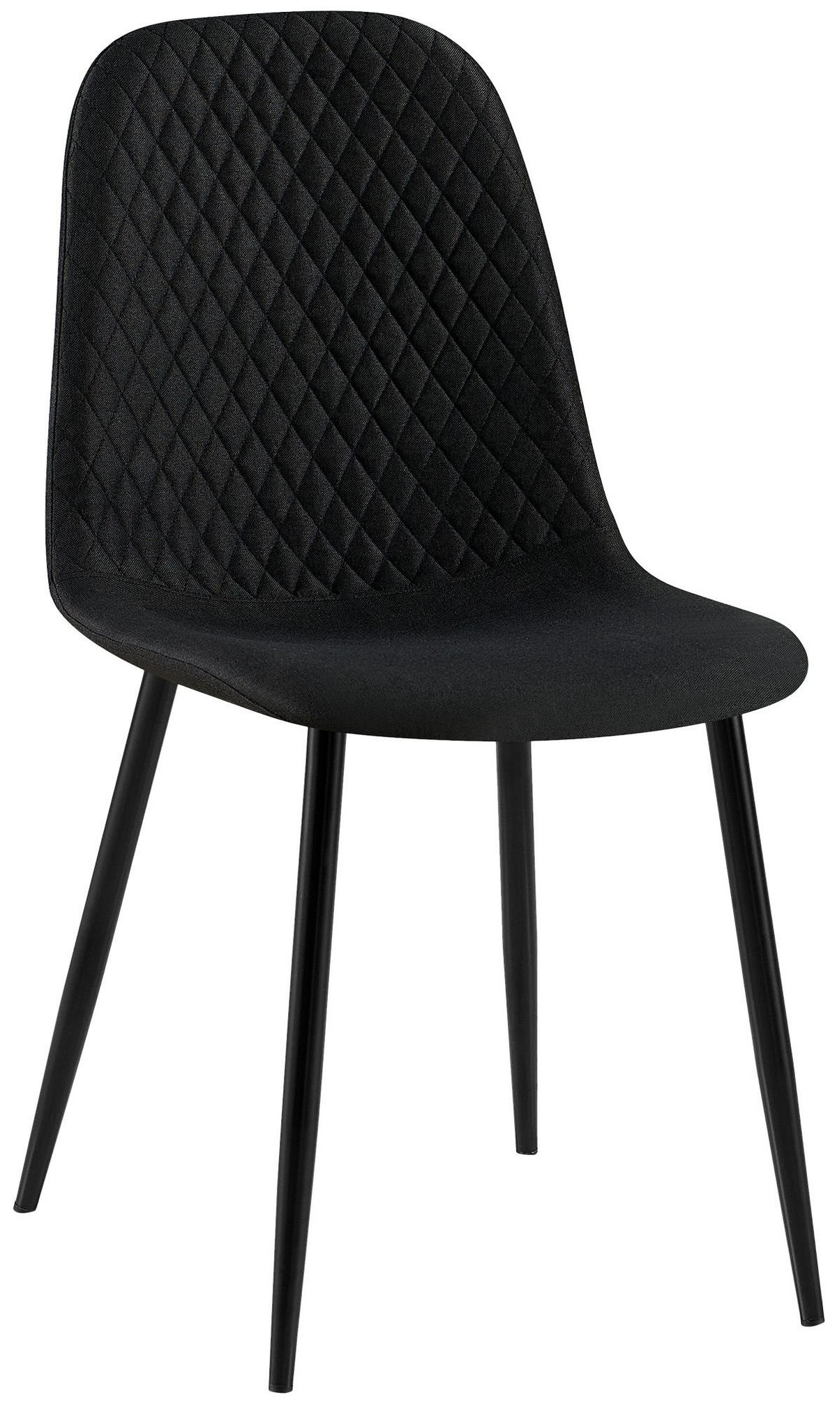 STUHL Stoff Schwarz - Schwarz, Textil/Metall (44/88/54cm) - CLP