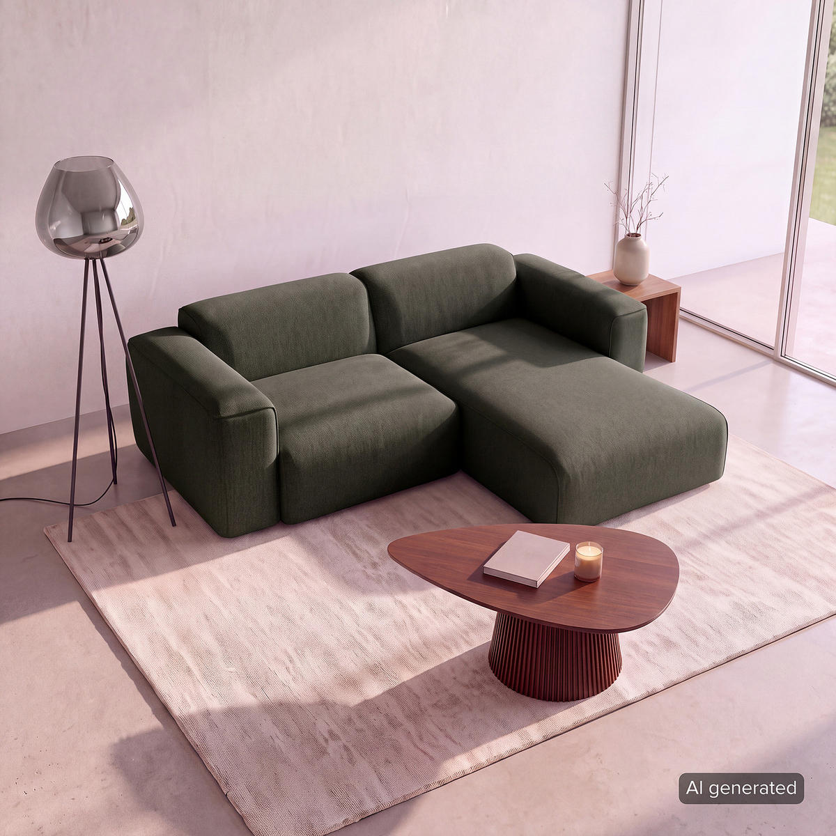 1,5-SITZER ECKSOFA mit Longchair - Schwarz/Grau, Kunststoff/Textil (260/173cm) - home24