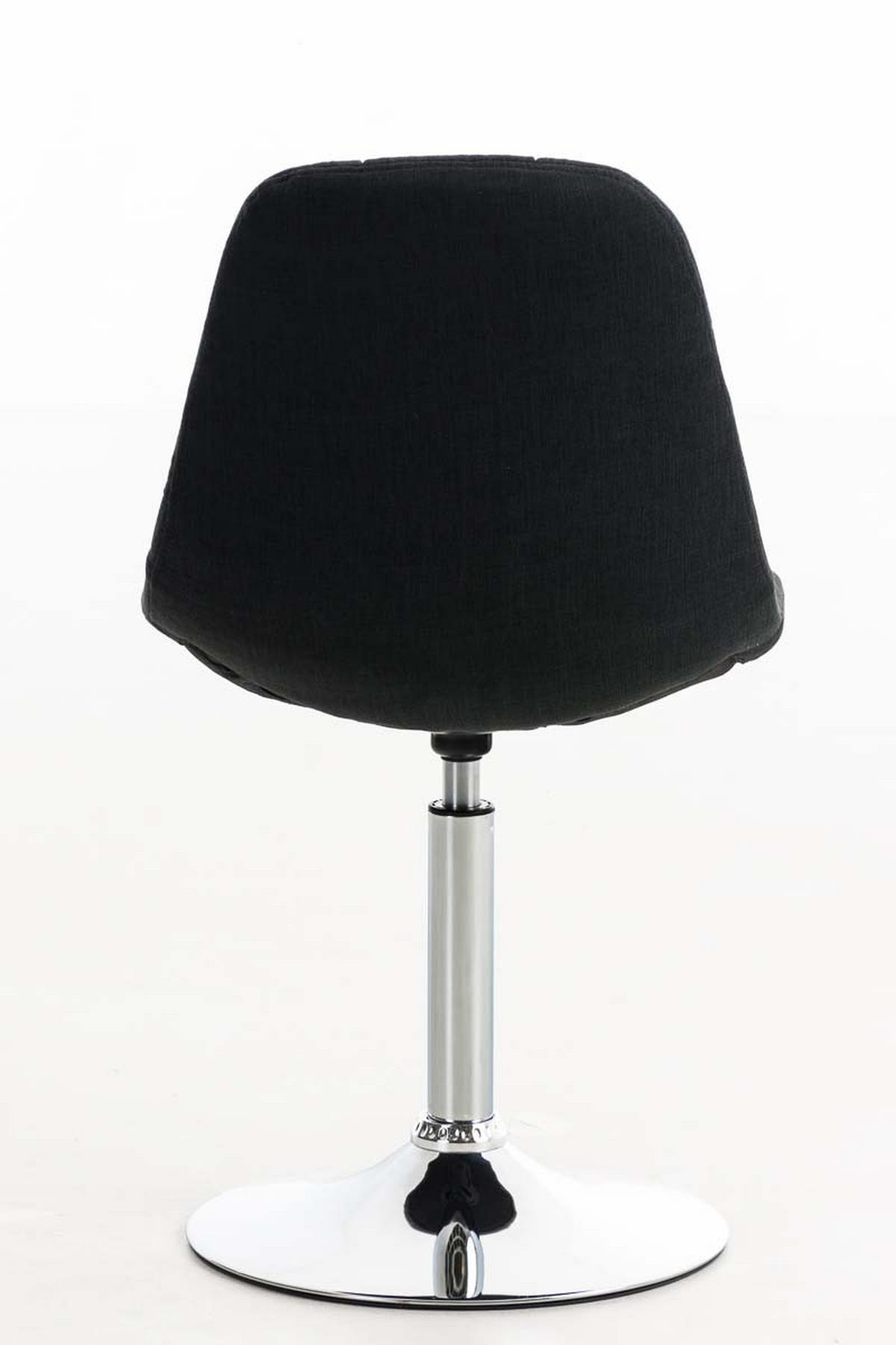 DREHSTUHL Stoff schwarz - Chromfarben/Schwarz, Textil/Metall (48/84/52cm) - CLP