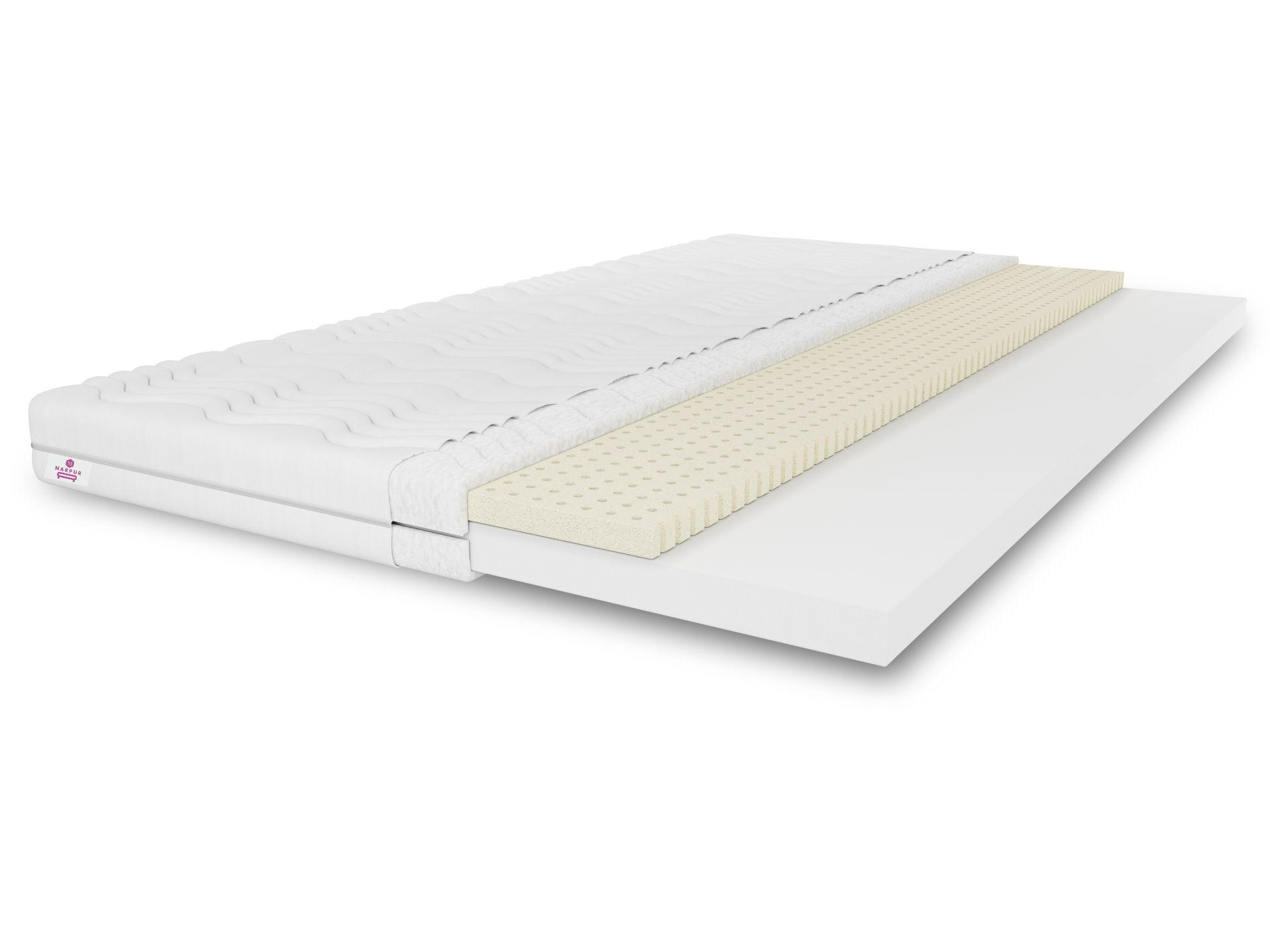 MATRATZENTOPPER TOP5, Latexauflage Größe: 80x200x5, Frabe: Weiß, mittelhart: H3 - Weiß, Textil (80/200cm) - Marpur