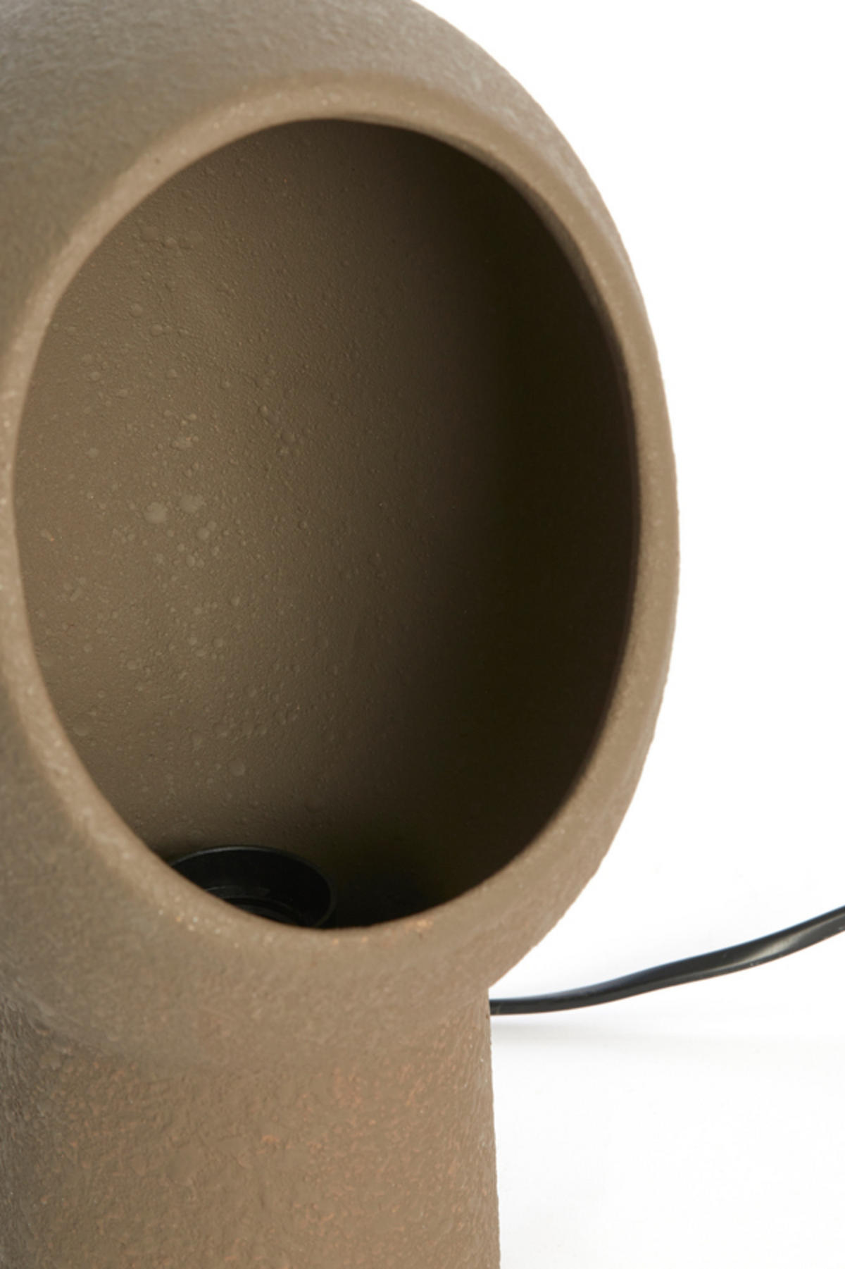 TISCHLAMPE Monk Braun 18,5/17/30 cm - Dunkelbraun, Keramik (18.5/17/30cm) - Light & Living