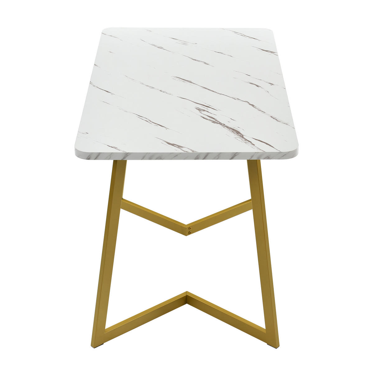 ESSTISCH Golden 117/68/75CM - Goldfarben, Holzwerkstoff/Metall (117/68/75cm) - Urban Meuble