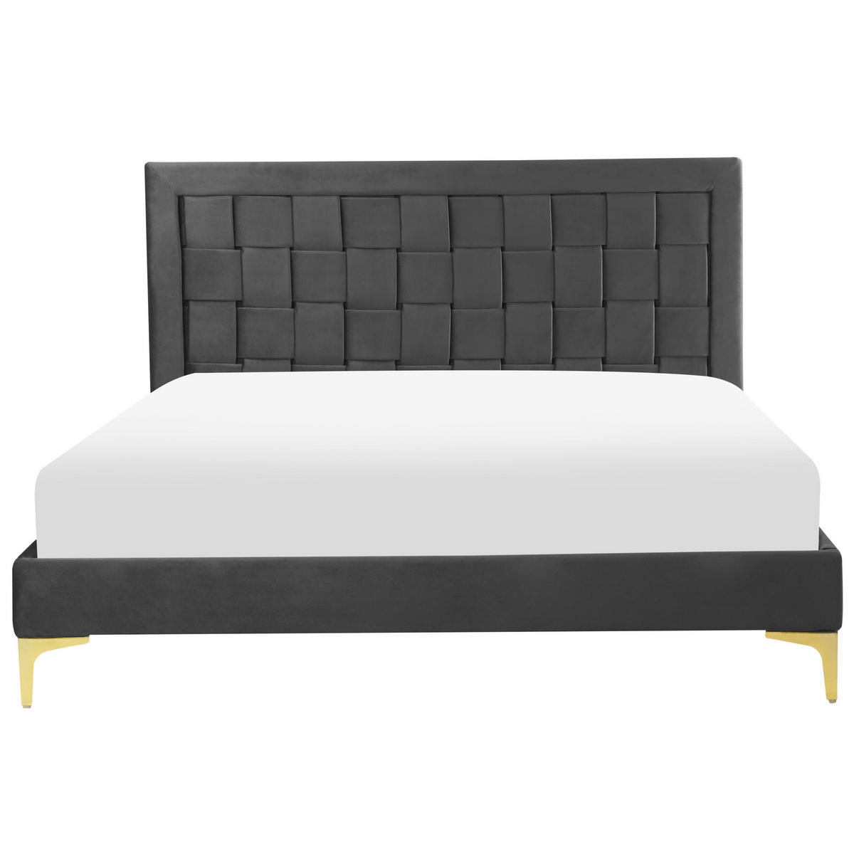 DOPPELBETT 140/200cm Schwarz Limoux - Schwarz, Textil (140/200cm) - Beliani