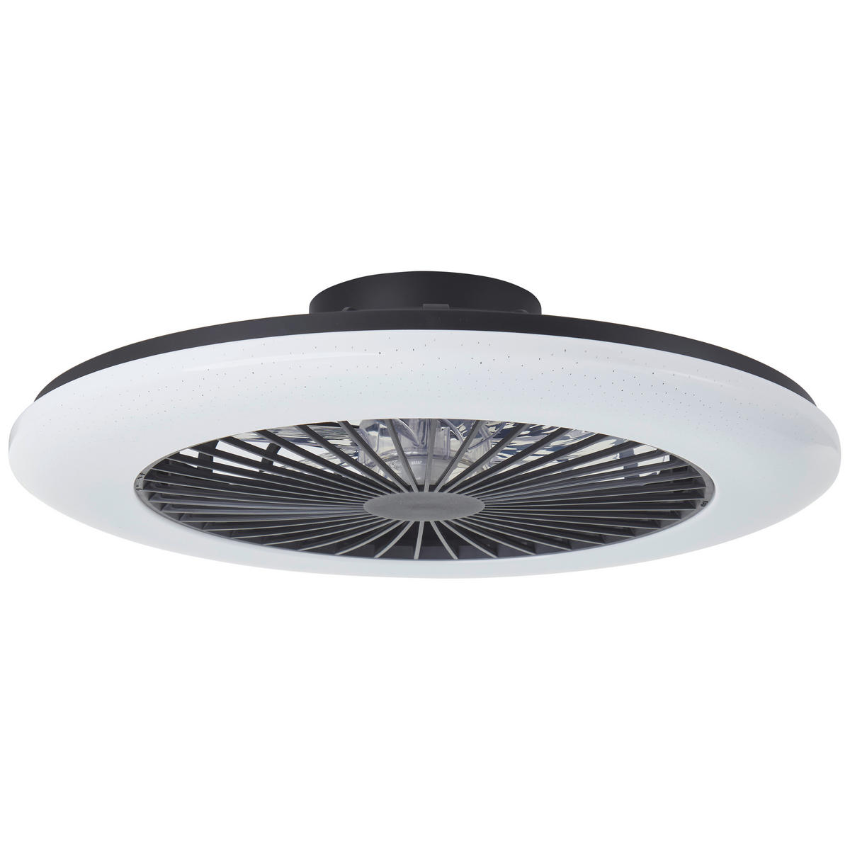 LED DECKENLEUCHTE Salerno Schwarz 57,7/57,7/14,2 cm - Schwarz, Kunststoff (57.7/57.7/14.2cm) - Brilliant