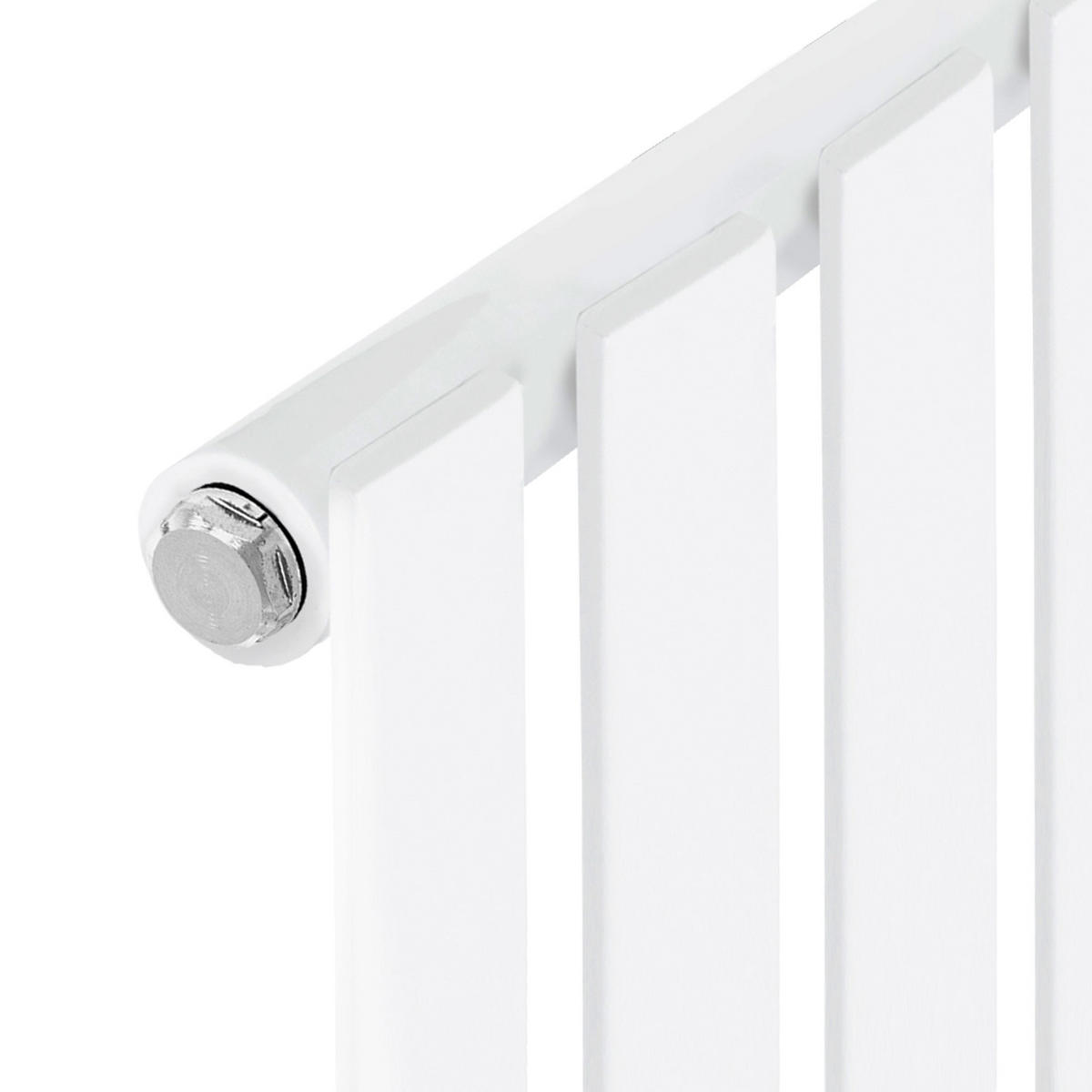BADHEIZKÖRPER Stella 370x1600 mm Weiß mit Mittelanschluss - Weiß, Metall (37/160/5cm) - LuxeBath