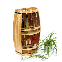 WEINREGAL Halbrund Holz 83 cm 9001 - Hellbraun, Holz (52/83/29cm) - DanDiBo