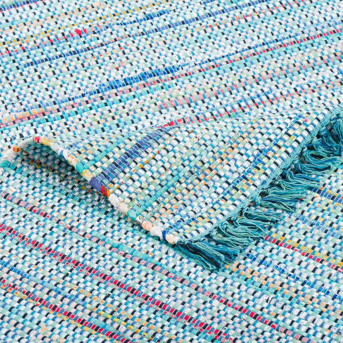 BAUMWOLLE NATUR TEPPICH CAYENNE - Blau, Textil (200/300cm) - Pergamon