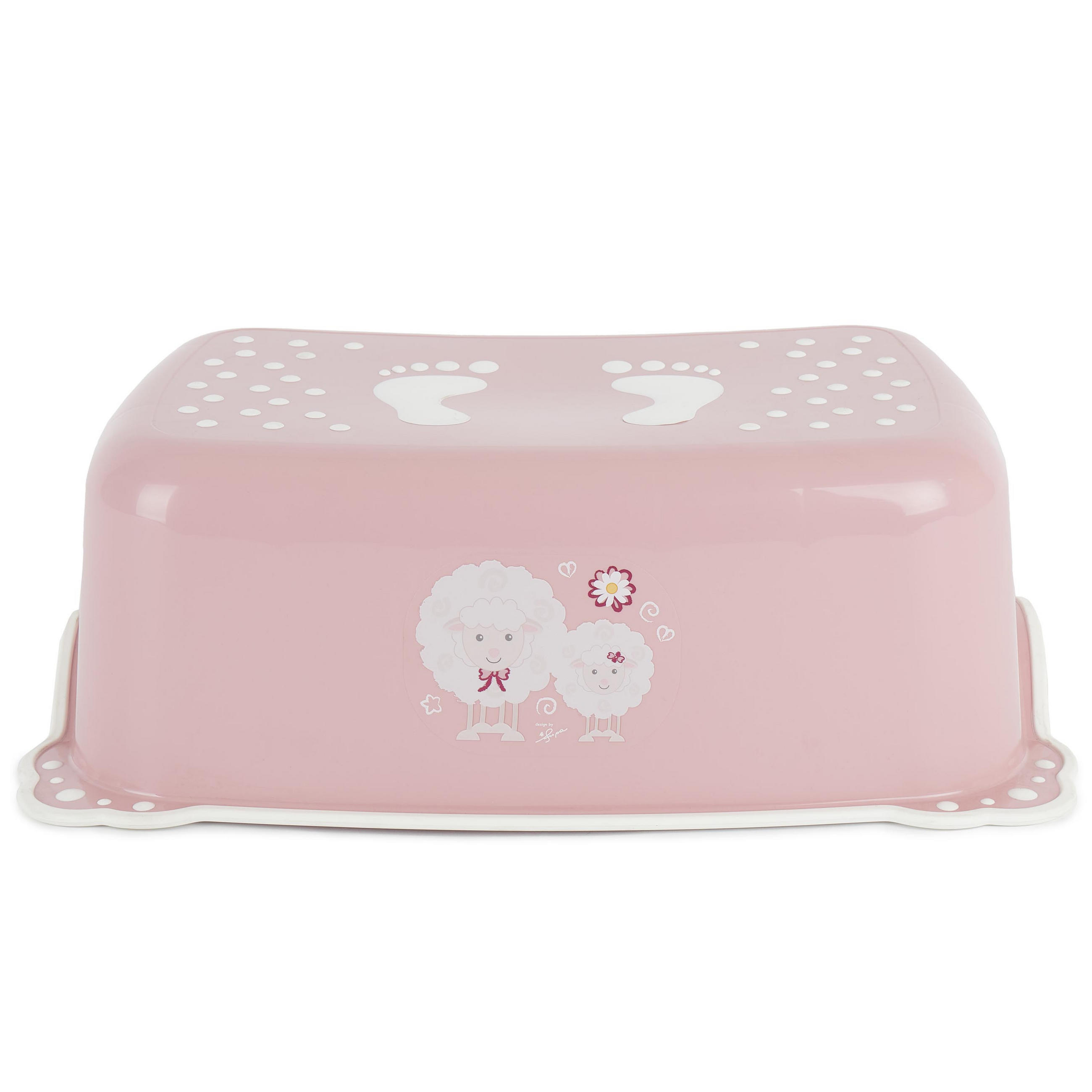 KINDER-TRITTHOCKER Schaf Anti-Rutsch 42x - Rosa, Kunststoff (28.5/42cm) - Bieco Spielwaren