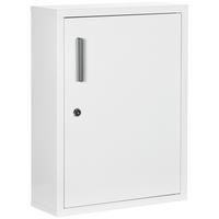 MEDIZINSCHRANK DE-15870 abschließbar mit 2 Einlegeböden Weiß - Weiß, Metall (15/53.5/40cm) - ComfortXL