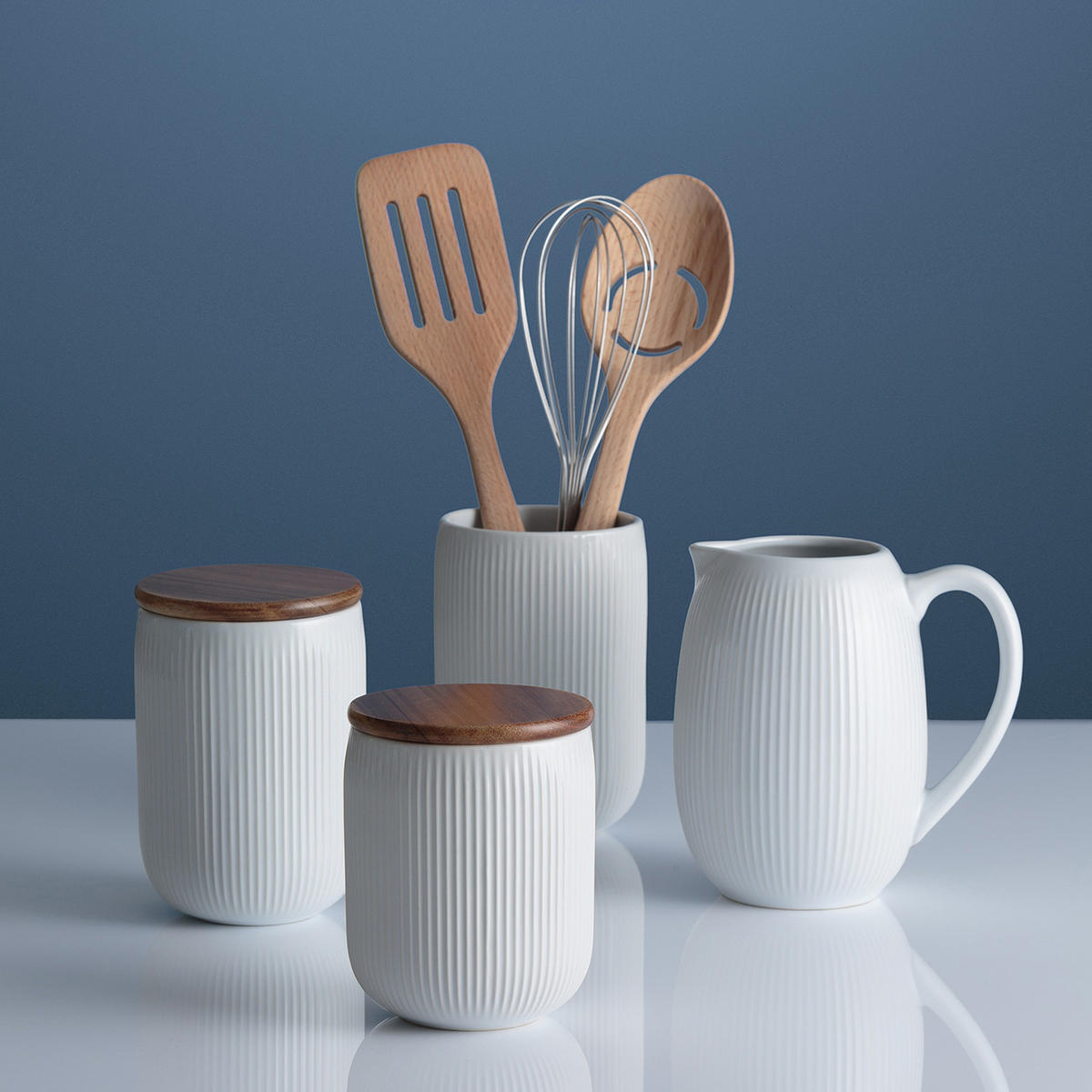 VORRATSBEHÄLTER 0,65 l Steingut mit Deckel - Creme, Keramik (10/15/10cm) - Mason Cash