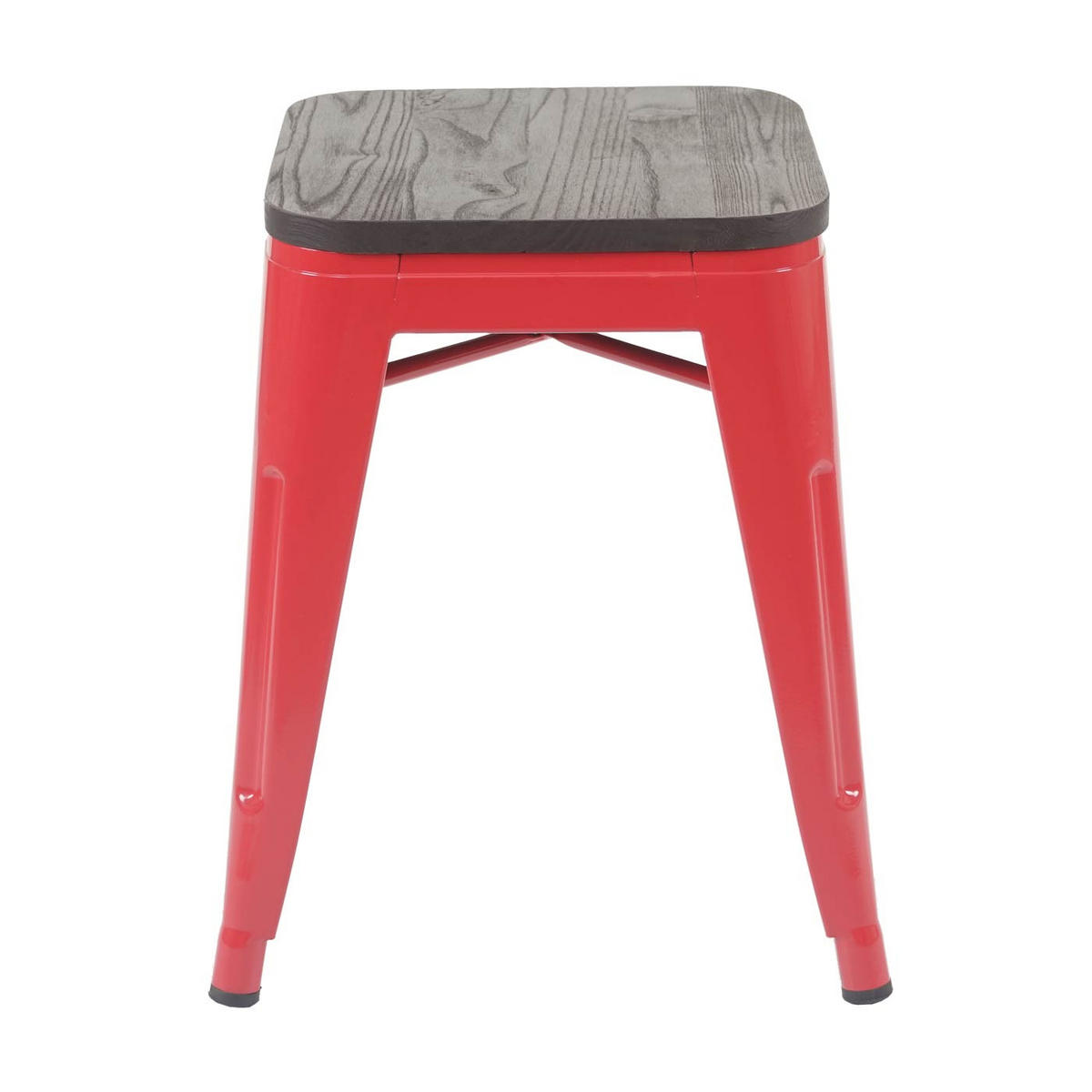 HOCKER HOLZ-SITZFLÄCHE Rot - Rot, Holz (39/45/39cm) - MCW