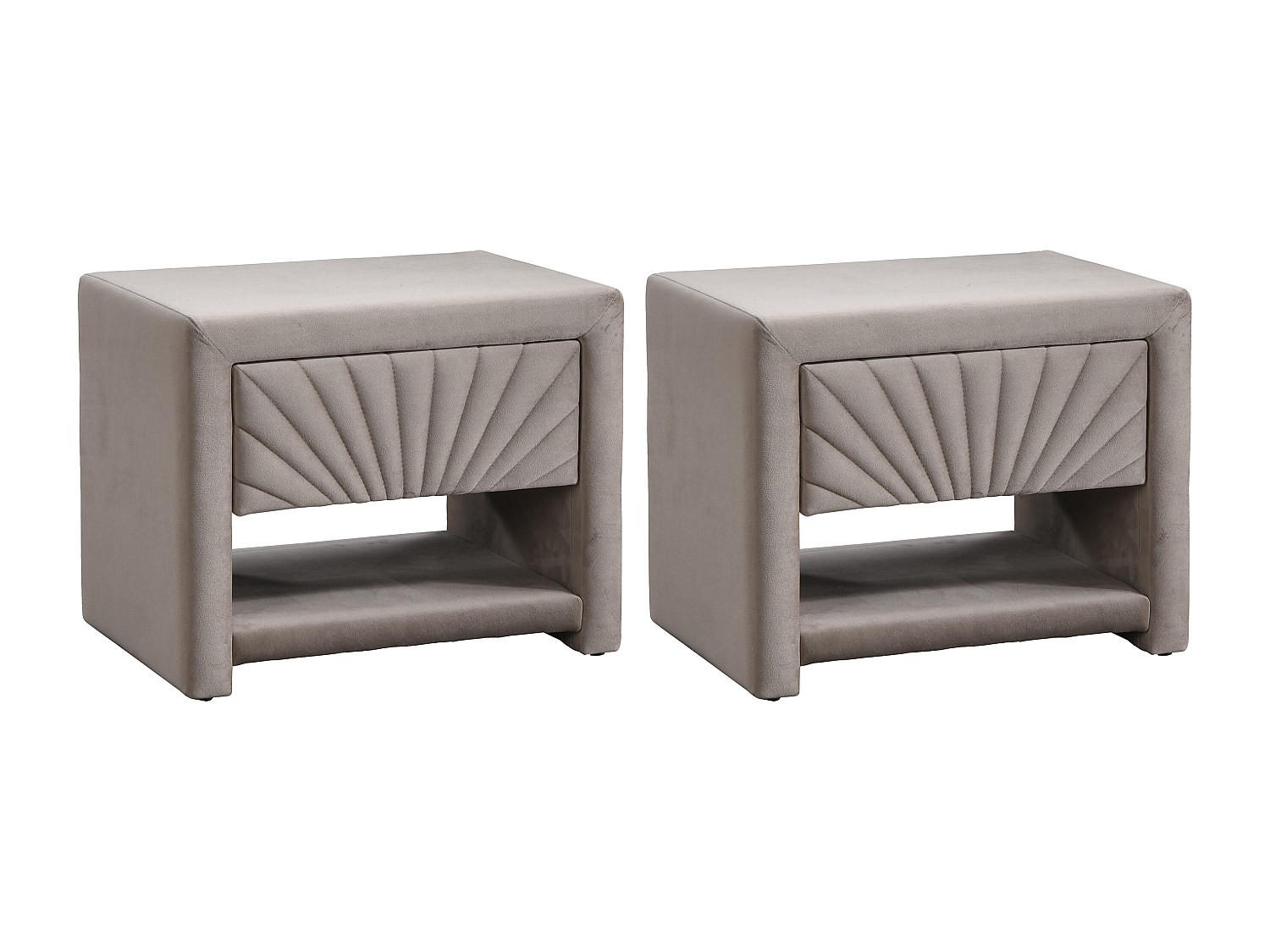 Vente-Unique Nachttisch Beige 50x41x35 cm