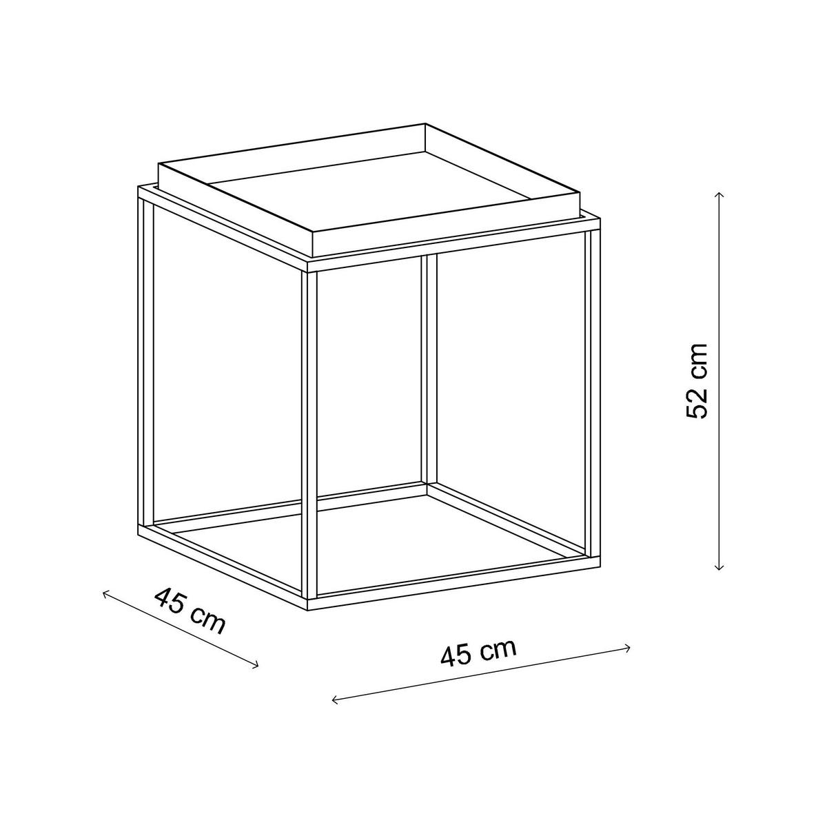 COUCHTISCH koala Taupe - Taupe, Holz (45/45/52cm) - Habitat Garten
