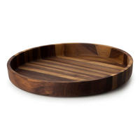 SERVIERSCHALE Walnussholz, Ø 38 x 5.4 cm, 4235 - Braun, Holz (38/5/38cm) - Continenta