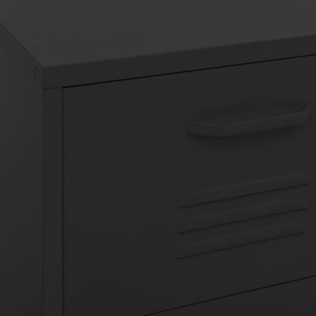 LAGERSCHRANK Schwarz 42,5/35/101,5 Cm Stahl - Schwarz, Metall (42.5/101.5/35cm) - vidaXL
