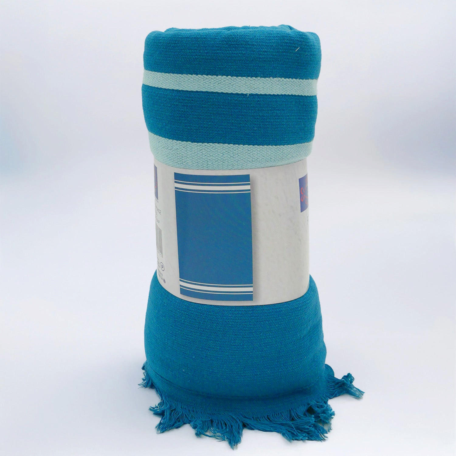 HAMAMTUCH mit Frottee gefüttert Blau 90x170 340g/m² - Karibik Blau - Hellblau, Textil (170/90cm) - LE COMPTOIR DE LA PLAGE