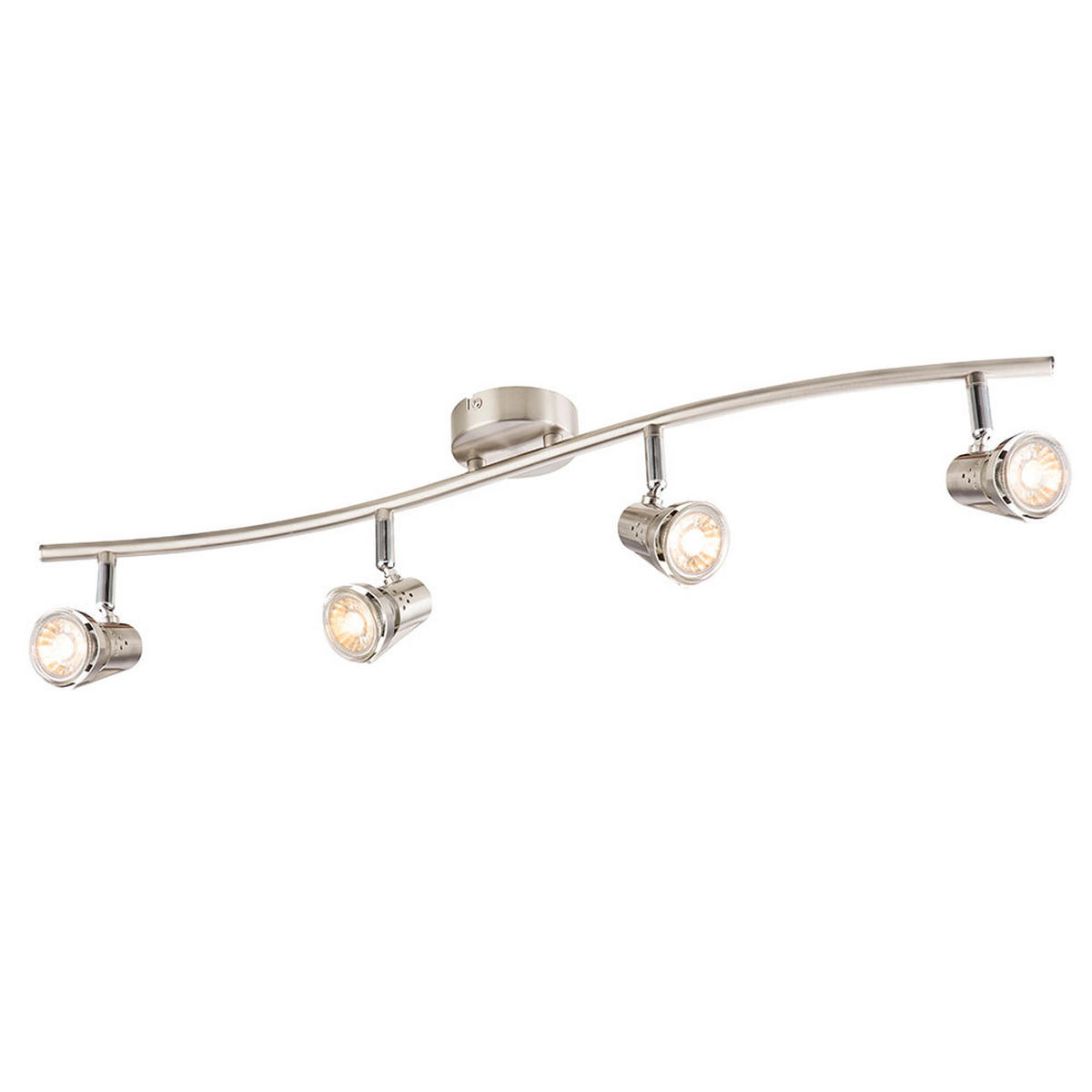 LED DECKENLEUCHTE Chrom Silber - Silberfarben, Glas (70/8.5/15cm) - Globo Lighting