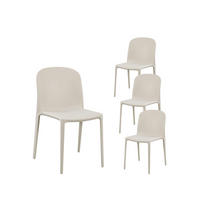 GARTENSTUHL Ethan Beige 50 cm x 79 cm 4er-Set - Beige, Kunststoff (50/79/56cm) - Klast Home