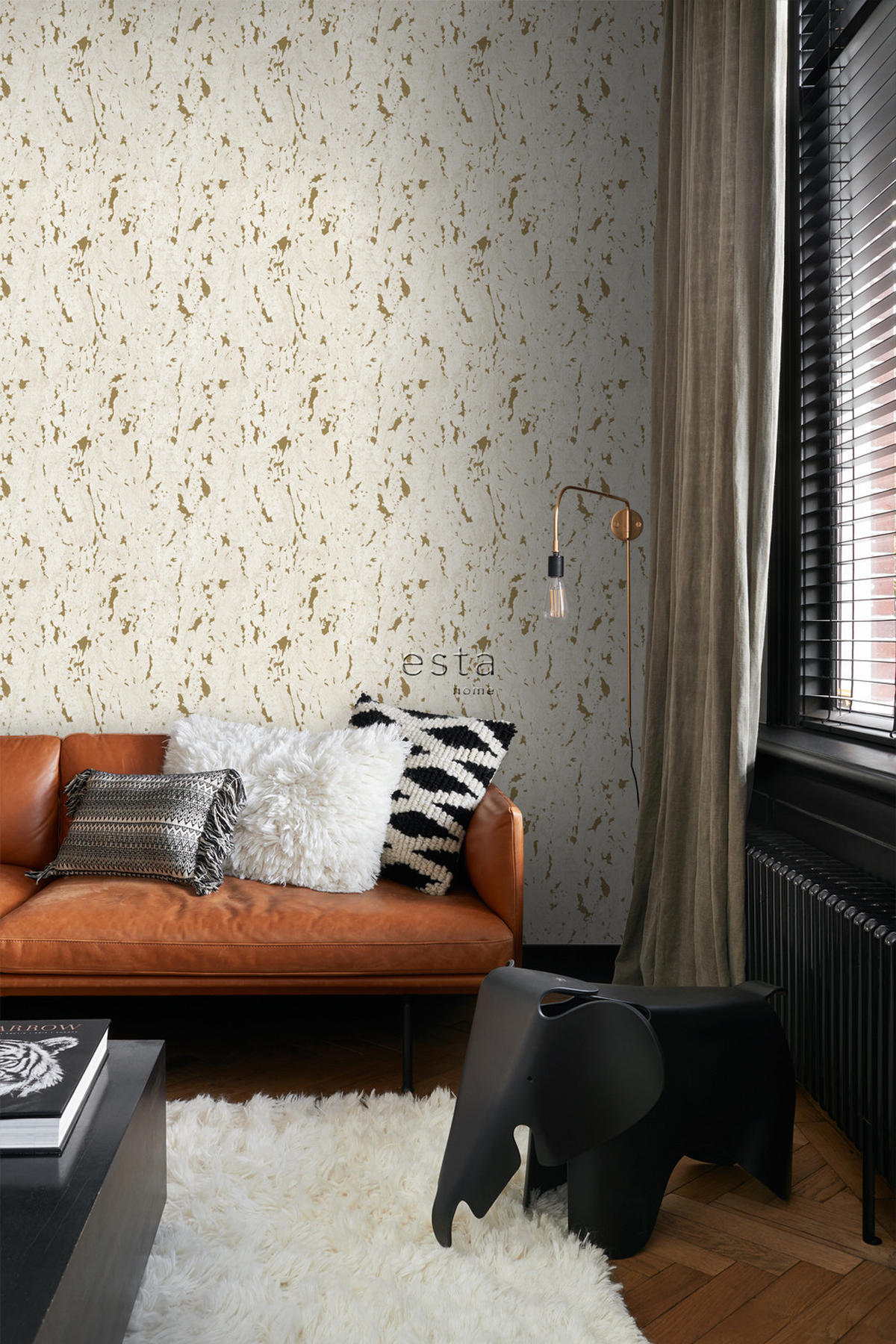TAPETE Kork 50 x 900 cm - Goldfarben, Papier (50/900cm) - ESTAhome