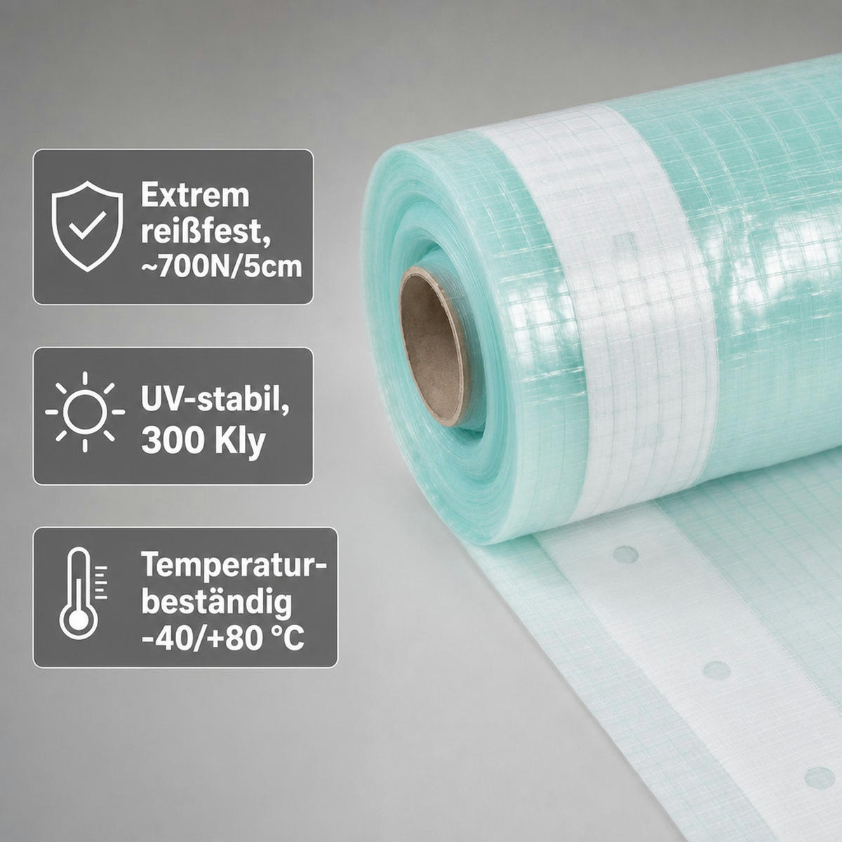 GITTERFOLIE 3x5m - Transparent, Kunststoff (500/300/1cm) - BONI-SHOP