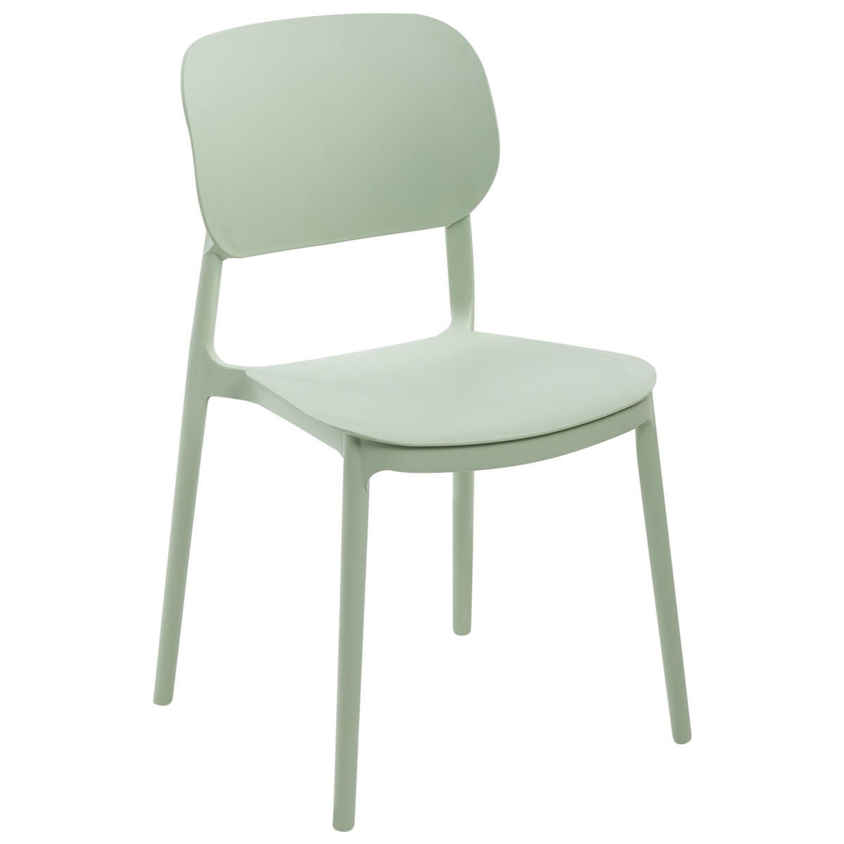 GARTENSTUHL 4er-Set Hellgrün Tupiza - Hellgrün, Kunststoff (47/82/48cm) - Beliani