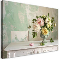 LEINWANDBILD Blumen 120x80cm - Beige, Textil (120/80cm) - Feeby