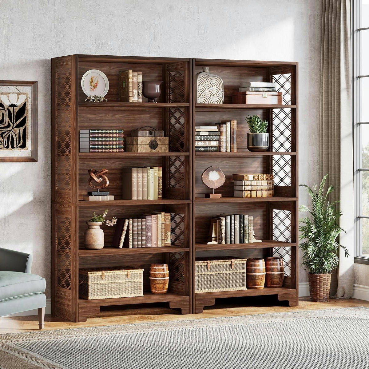 BÜCHERREGAL 180 cm Vintage 6-stufig - Braun, Holzwerkstoff (70/180/30cm)