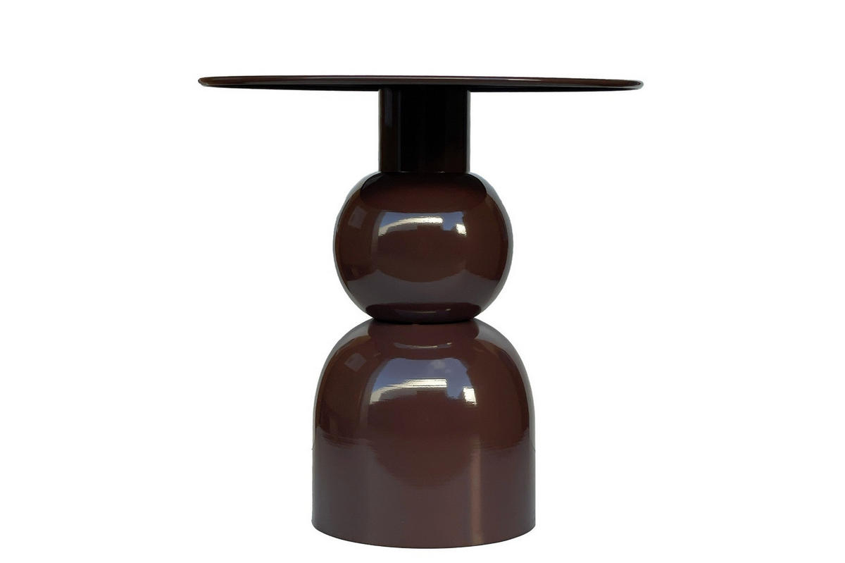 BEISTELLTISCH Wes - Braun - 52.5/49.5/49.5 cm - Braun, Metall (49.5/49.5/52.5cm) - Livingfurn