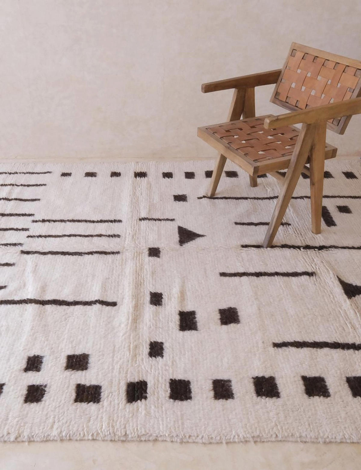BERBERTEPPICH aus reiner Wolle 194x 295 cm - Beige, Naturmaterialien (194/295cm) - AFK Living