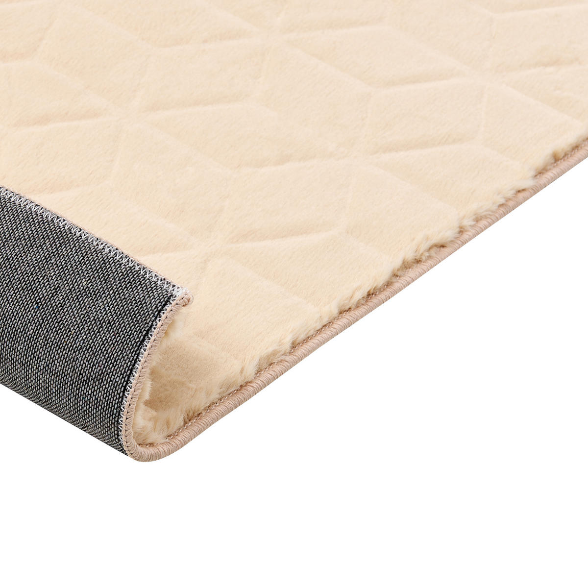 SHAGGY-KUNSTFELLTEPPICH Thatta 230/160 cm - Beige, Kunststoff (160/230cm) - Beliani