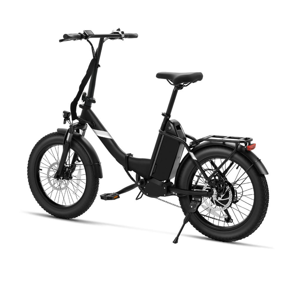 E-BIKE mit All-Terrain-Fettreifen, 450W Motor, Klappmechanismus & 65 km Reichweite - Schwarz, Metall (85cm) - Touroll