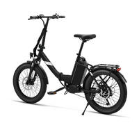 E-BIKE mit All-Terrain-Fettreifen, 450W Motor, Klappmechanismus & 65 km Reichweite - Schwarz, Metall (85cm) - Touroll