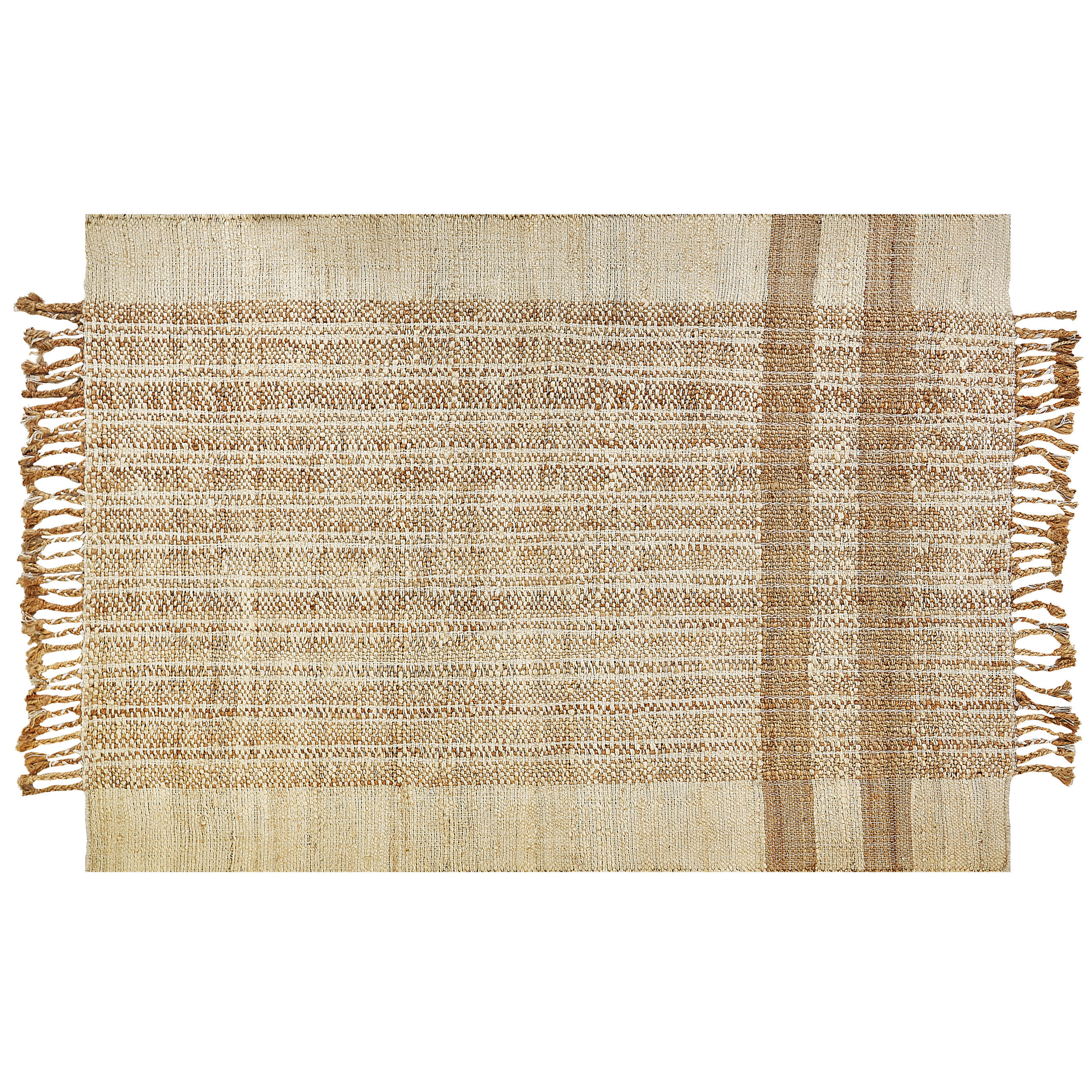 TEPPICH geflochten Ortaoba 200/140 cm - Beige, Naturmaterialen (140/200cm) - Beliani