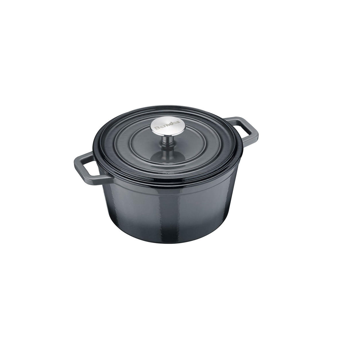 BRÄTER b.iron Bräter, Gusseisen, Schwarz / Grau, 20 cm - Schwarz, Metall (24.2/22.5/13.9cm) - Berndes