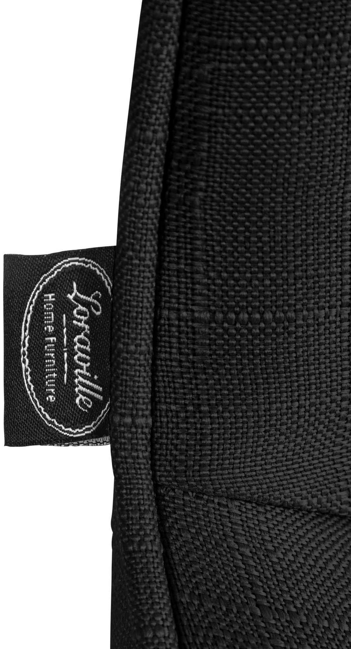 BARHOCKER 2er Set Stoff schwarz - Chromfarben/Schwarz, Textil/Metall (49/85/51cm) - CLP