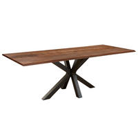 ESSTISCH SPYRO - Schwarz/Braun, Holz/Metall (100/300/76cm) - SAM