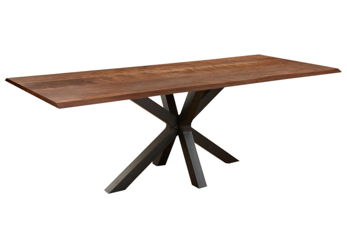 ESSTISCH SPYRO - Schwarz/Braun, Holz/Metall (100/300/76cm) - SAM