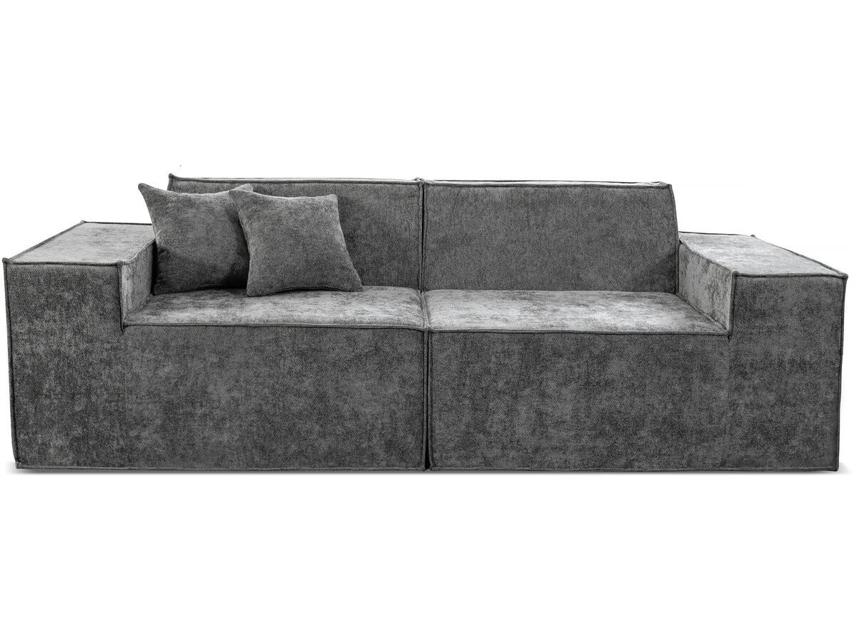 3-SITZER-SOFA Lusso Grau - Grau, Textil (220/70/100cm) - Habitat Garten