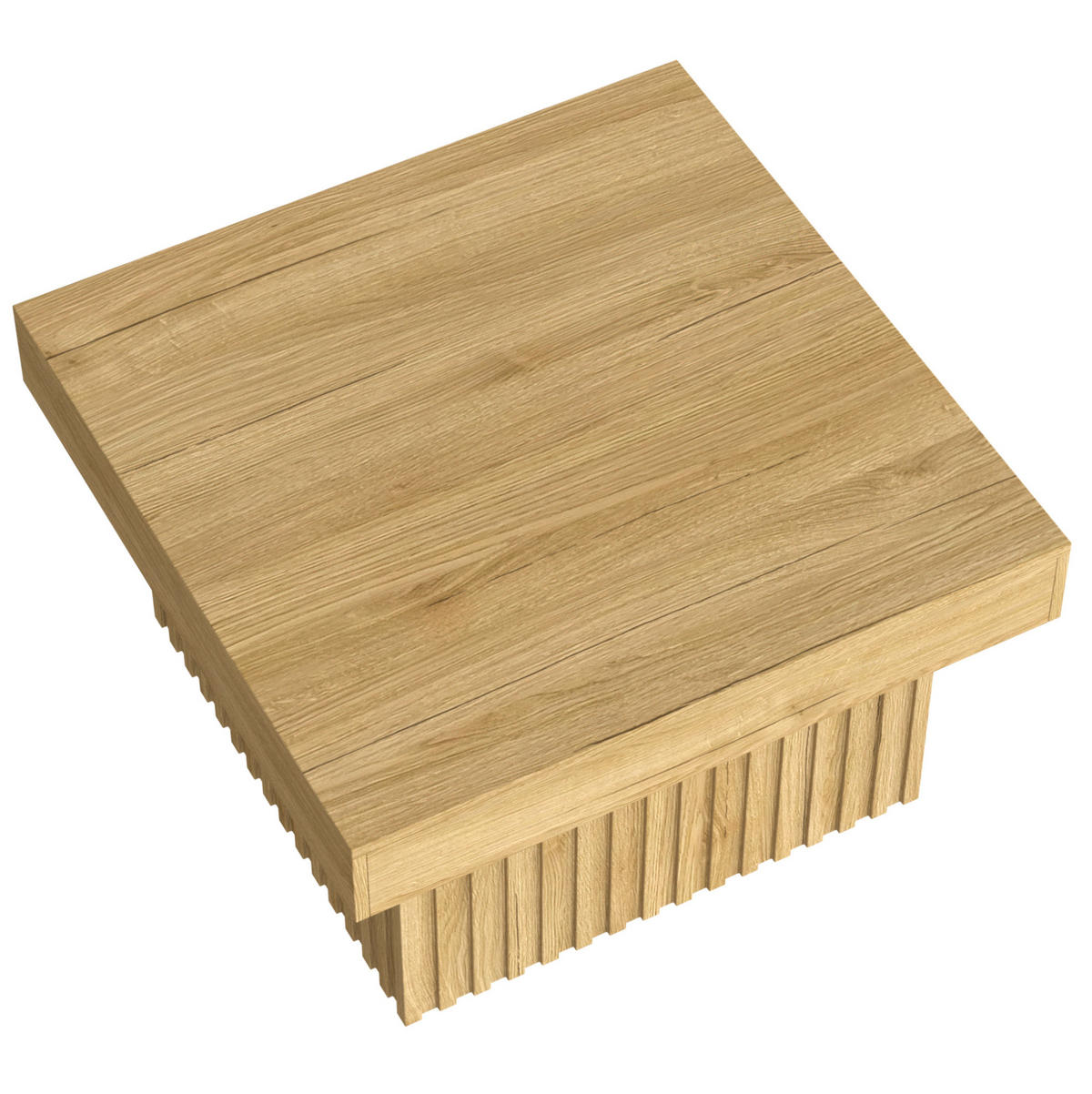 COUCHTISCH 79/79/46 cm Natur aus MDF und Spanplatte mit einfacher Montage - Naturfarben, Holzwerkstoff (79/79/46cm) - OKMYHOME