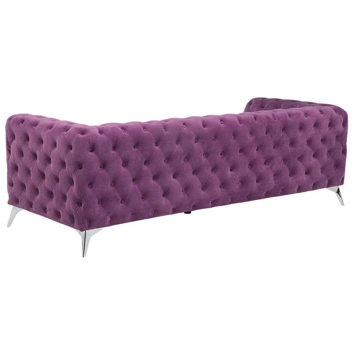3-SITZER-SOFA Samtstoff Violett Sotra - Violett, Textil (224/70/85cm) - Beliani