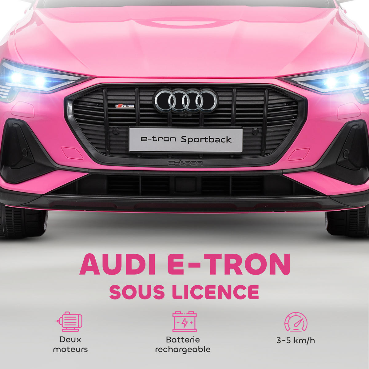 ELEKTRO-KINDERAUTO DE-13086 2,4G Fernbedienung Rosa - Pink, Kunststoff (108/60/47cm) - ComfortXL